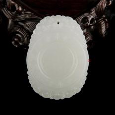 新疆和田玉一级白玉籽玉玉牌 祥云平安无事牌 44克