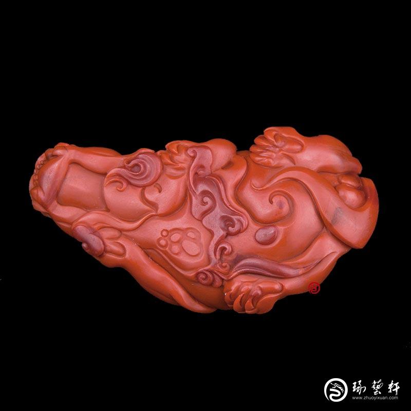 四川凉山南红玛瑙挂件 貔貅 23克