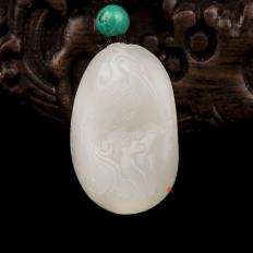 新疆和田玉黄皮羊脂白玉籽玉 一路连科 13克