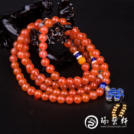 【琢艺轩】凉山联合南红玛瑙手串 77克