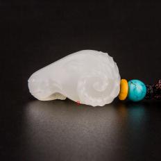 新疆和田玉羊脂白玉籽玉挂件 领头羊 8克