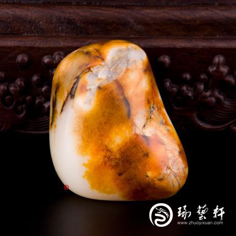 新疆和田红皮白玉籽玉 原石 185克