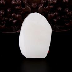 新疆和田白皮羊脂白玉籽玉原料 52克