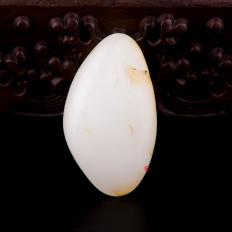 新疆和田洒金皮羊脂白玉籽玉 原石 36.2克