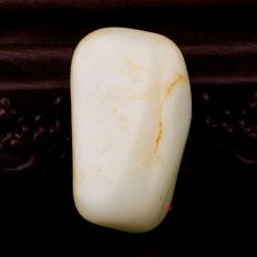 新疆和田洒金皮白玉籽玉 原石 207克