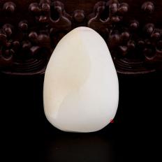 新疆和田玉洒金皮一级白玉籽玉 原石 47.9克