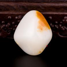 新疆和田玉黄皮白玉籽玉 原石 144.7克