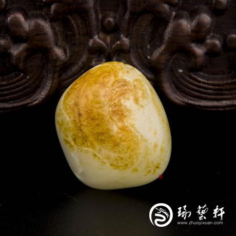 新疆和田红皮白玉籽玉挂件（独籽） 年年有余 24.4克