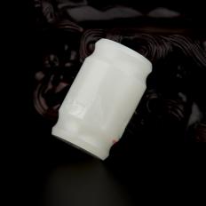 新疆和田玉白皮一级白玉籽玉勒子 秋色 26.7克