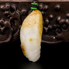 新疆和田玉红皮一级白玉籽玉挂件（独籽） 节节高 22.2克