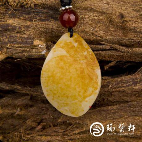 新疆和田玉黄皮白玉籽玉挂件（独籽）重生 8.5克