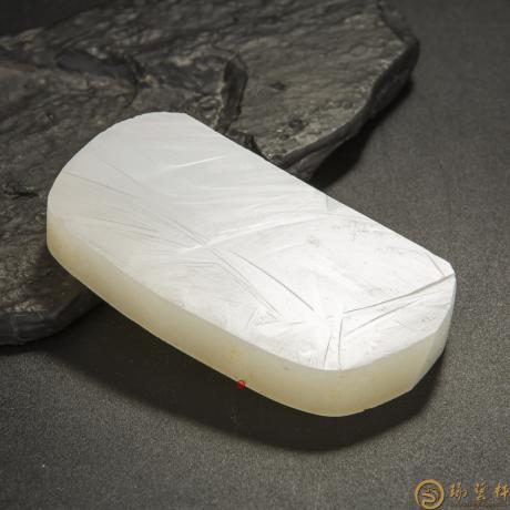 【琢艺轩】新疆和田玉洒金皮一级白玉 原料 95克