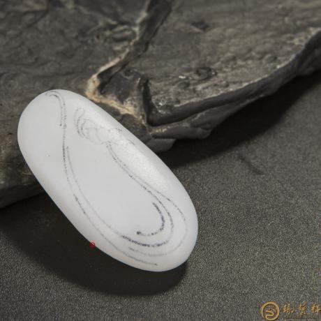 【琢艺轩】新疆和田玉洒金皮羊脂白玉籽玉 原料 14克