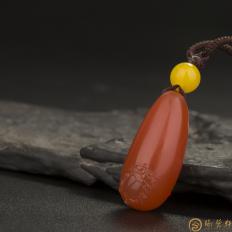 四川凉山南红玛瑙 挂件  富甲天下  6克