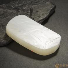 新疆和田玉洒金皮一级白玉 原料 95克