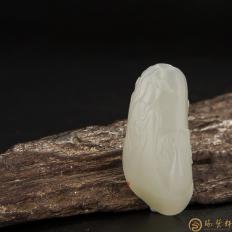 新疆和田玉白皮白玉籽玉挂件 观音 11克