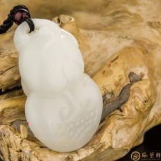 新疆和田玉黄皮一级白玉籽玉把件 事事如意 59.4克