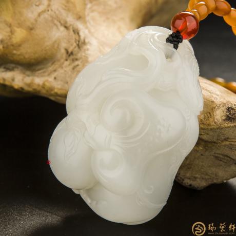 新疆和田玉黄皮白羊脂白玉籽玉把件 事事如意 110克