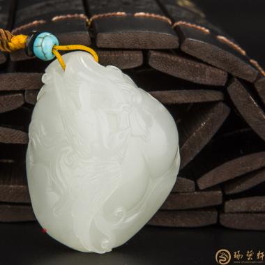新疆和田玉白皮一级白玉籽玉挂件 事事如意 49克