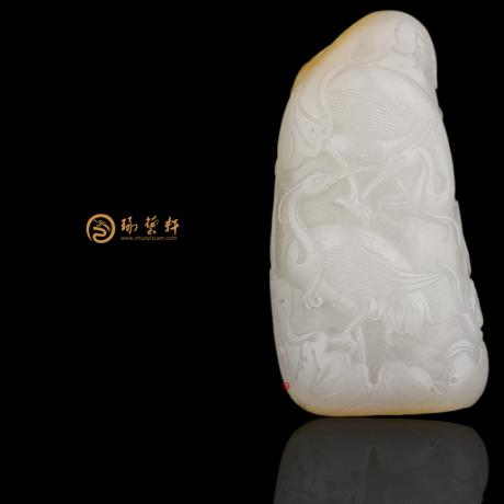 新疆和田黄皮一级白玉籽玉把件 路路有福 65克