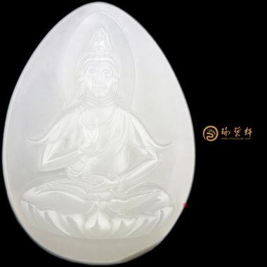 新疆和田白皮一级白籽玉挂件 观音 25.5克