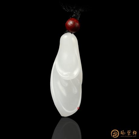 【琢艺轩】新疆和田一级白玉籽玉挂件 兰花 8.5克
