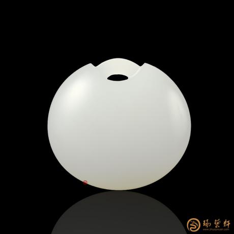 【琢艺轩】新疆和田羊脂白玉籽玉挂件 元宝 8.5克