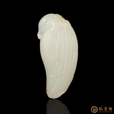 【琢艺轩】新疆和田黄皮白玉籽玉挂件 金玉满堂 17克（客户代卖）