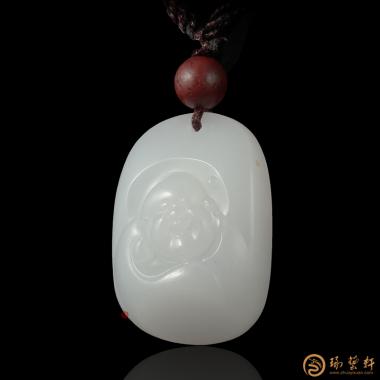 新疆和田白皮羊脂白籽玉挂件 弥勒佛 8.6克