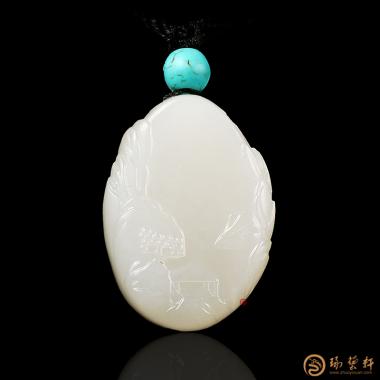 新疆和田黄皮白玉籽玉挂件 怡然 14.4克