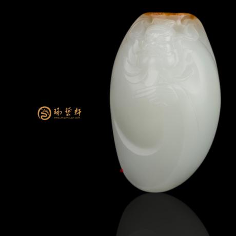 【琢艺轩】穆宇静 新疆和田红皮一级白玉籽玉把件 武将 113克