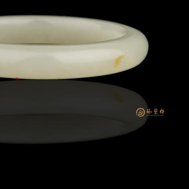 新疆和田黄皮白玉籽玉 手镯 47.3克