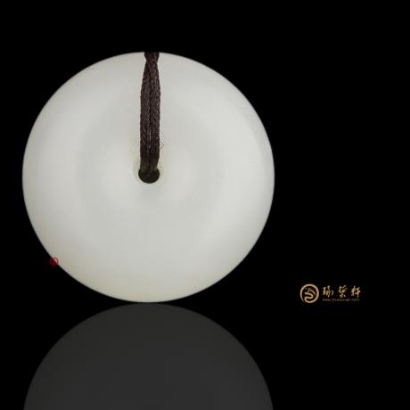 【琢艺轩】新疆和田一级白籽玉挂件 平安扣 10克