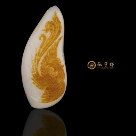 【琢艺轩】新疆和田红皮羊脂白籽玉挂件 涅磐 24克