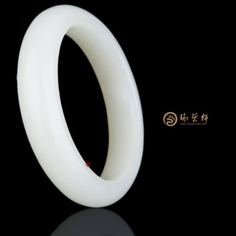 【琢艺轩】新疆和田白皮羊脂白籽玉 手镯 70克