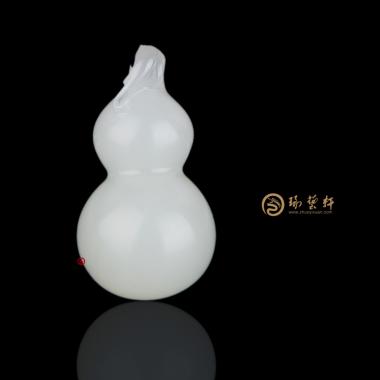 新疆和田白皮白玉籽玉挂件 福禄 8.4克