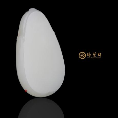 【琢艺轩】新疆和田洒金皮白玉籽玉牌子 平安无事牌 40.5克