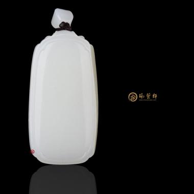 新疆和田白皮一级白籽玉牌子 平安无事牌 31克