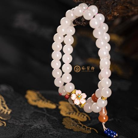 【琢艺轩】藕粉玉 手链 38克