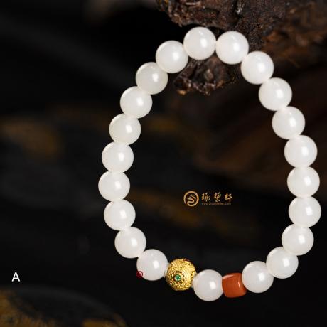 新疆和田羊脂白玉 手链 18.5克