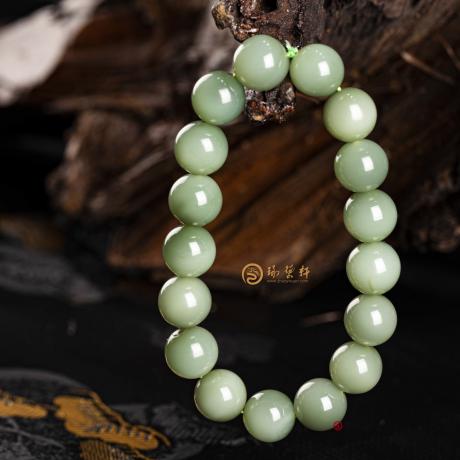 俄罗斯碧玉粉青 手链 45.5克