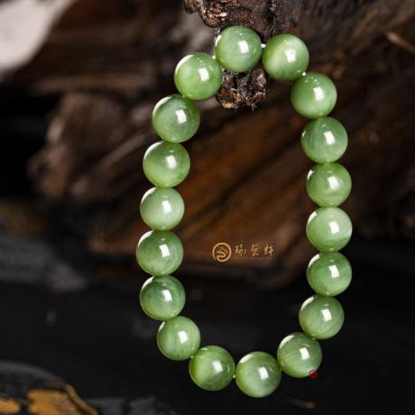 俄罗斯碧玉猫眼 手链 27克