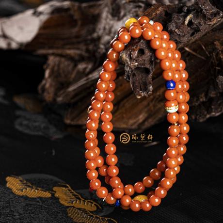 【琢艺轩】四川凉山南红柿子红 手链