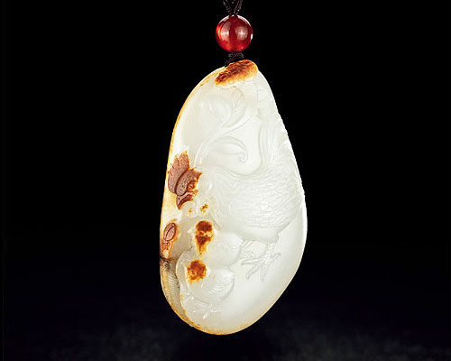 鸡在玉雕题材中的吉祥寓意